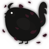 A black and sable chicken