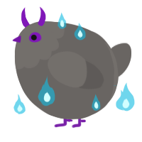 A grey chicken with a head pattern