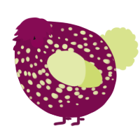 A wine and lemon chicken with a speckle pattern