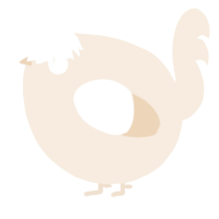 A cream chicken