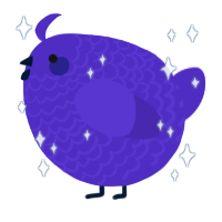 A indigo chicken with a lace pattern