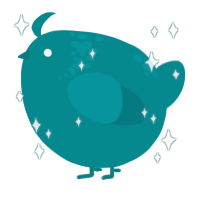 A teal chicken with a neck-speckle pattern