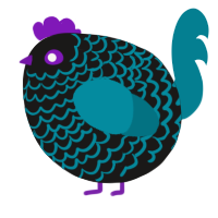 A sable and sea chicken with a lace pattern