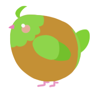 A gold and grass chicken with a head pattern