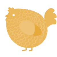 A honey chicken with a lace pattern