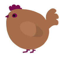 A brown chicken