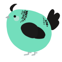 A mint and sable chicken with a neck-band pattern