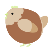 A brown and beige chicken with a head pattern