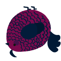 A wine and tumblr chicken with a lace pattern