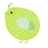 A lime and gluppy chicken with a lace pattern