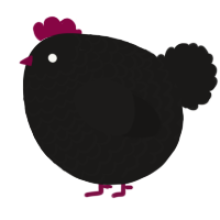 A sable chicken with a lace pattern