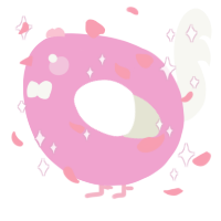 A pink and white chicken