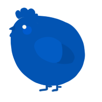 A ultramarine chicken