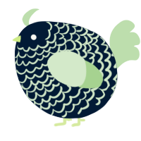 A tumblr and gluppy chicken with a lace pattern