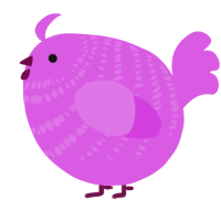 A orchid chicken with a bar pattern