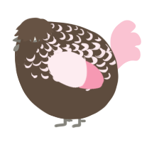 A bark and rose chicken with a half-lace pattern