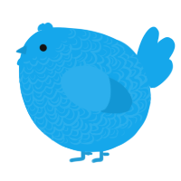 A sky chicken with a double-lace pattern