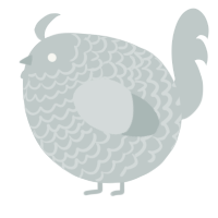 A silver chicken with a lace pattern