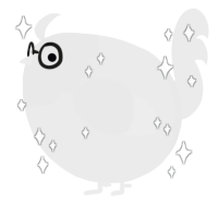 A black chicken with a head pattern