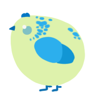 A apple and sky chicken with a neck-speckle pattern