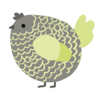 A ash and lemon chicken with a lace pattern