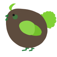 A bark and grass chicken