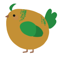 A gold and viridian chicken with a neck-band pattern