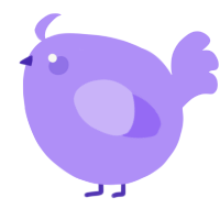 A lilac chicken