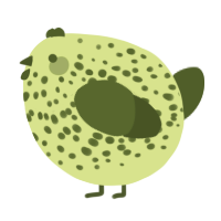 A lemon and olive chicken with a speckle pattern