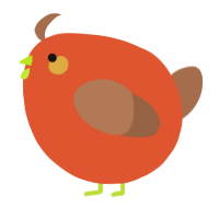 A vermilion and brown chicken