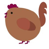 A brown and russet chicken