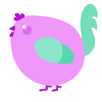 A lavender and mint chicken