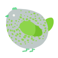 A silver and grass chicken with a speckle pattern