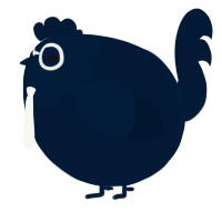 A tumblr chicken with a head pattern