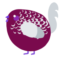 A wine and mist chicken with a half-lace pattern