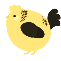 A honey and sable chicken with a neck-band pattern