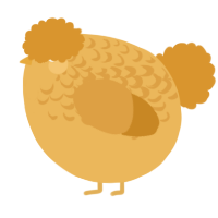 A honey and orange chicken with a half-lace pattern