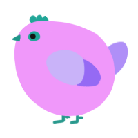 A lavender and lilac chicken