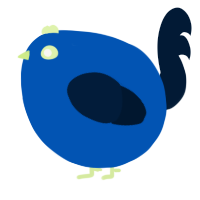 A ultramarine and tumblr chicken