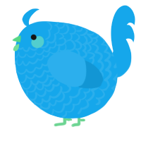A sky chicken with a lace pattern