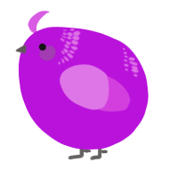 A amethyst and orchid chicken with a neck-band pattern