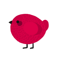 A maroon chicken with a lace pattern