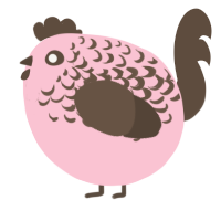 A rose and bark chicken with a half-lace pattern