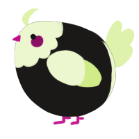 A sable and apple chicken with a head pattern