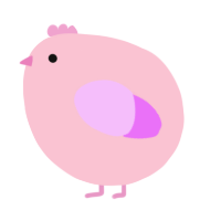 A rose and lavender chicken