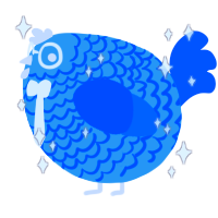 A brown and orange chicken with a lace pattern