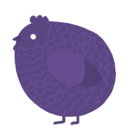 A overcast chicken with a lace pattern