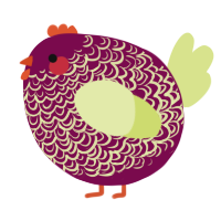 A wine and lemon chicken with a double-lace pattern