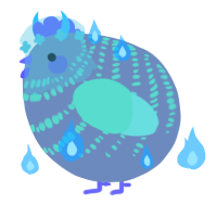 A grey and wine chicken with a bar pattern
