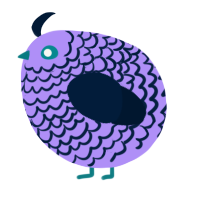 A lilac and tumblr chicken with a lace pattern
